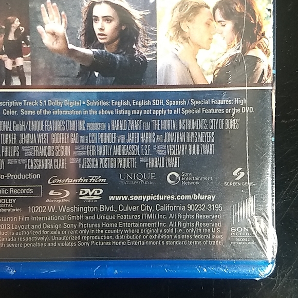 The Mortal Instruments: City of Bones Blu Ray/DVD combo pack, Factory Sealed - Picture 9 of 13